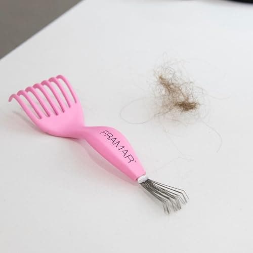FRAMAR Premium Hair Brush Cleaner Tool – Hairbrush Cleaner Tool, Brush Cleaner Tool for All Types, Comb Cleaner – 2 in 1 Design Removes Hair & Build up Instantly – Pink thumbnail 9