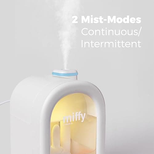 Mipow X Miffy Cool Mist Humidifier - Ultrasonic Quiet Humidifier, Mini Cute Humidifier with Night Light, 380ml for Bedroom, App-Controlled RGB Light (2.0 Plus-Version) - Blue thumbnail 7