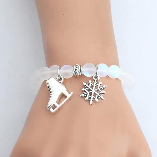 UJIMS Ice Skate Gift Skater Charm Bracelet for Skate Lover Skating Team Sport Skater Jewelry Figure Skating Gift for Her thumbnail 4