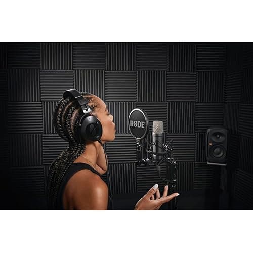 RØDE NT1 Signature Series Large-diaphragm Condenser Microphone with Shock Mount, Pop Filter and XLR Cable for Music Production, Vocal Recording, Streaming and Podcasting thumbnail 2