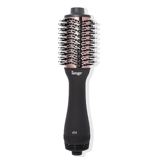 L'ANGE HAIR Le Volume 2-in-1 Titanium Blow Dryer Brush | Hot Air Brush in One with Oval Barrel | Hair Styler for Smooth, Frizz-Free Results for All Hair Types (Blush - 60 mm) - Image 1