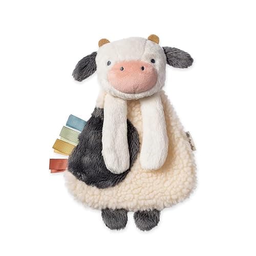 Itzy Ritzy Farm Toy Gift Set - Includes Cow Lovey & Farm-Themed Busy Ring Car Seat and Stroller Toy - Features Crinkle Sounds, Engaging Textures & Silicone Teething Relief (Farm) thumbnail 5