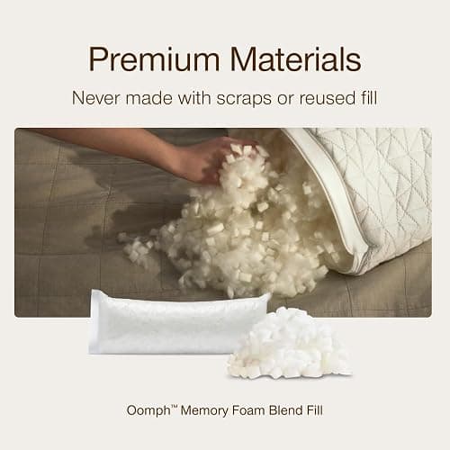 Coop Home Goods Extra Oomph Fill, Cross-Cut Memory Foam, Medium Density Pillow Fill, Extra Fill Bag, Refill to Customize Your Premium Adjustable Pillow, GREENGUARD Gold and CertiPUR-US Certified thumbnail 3