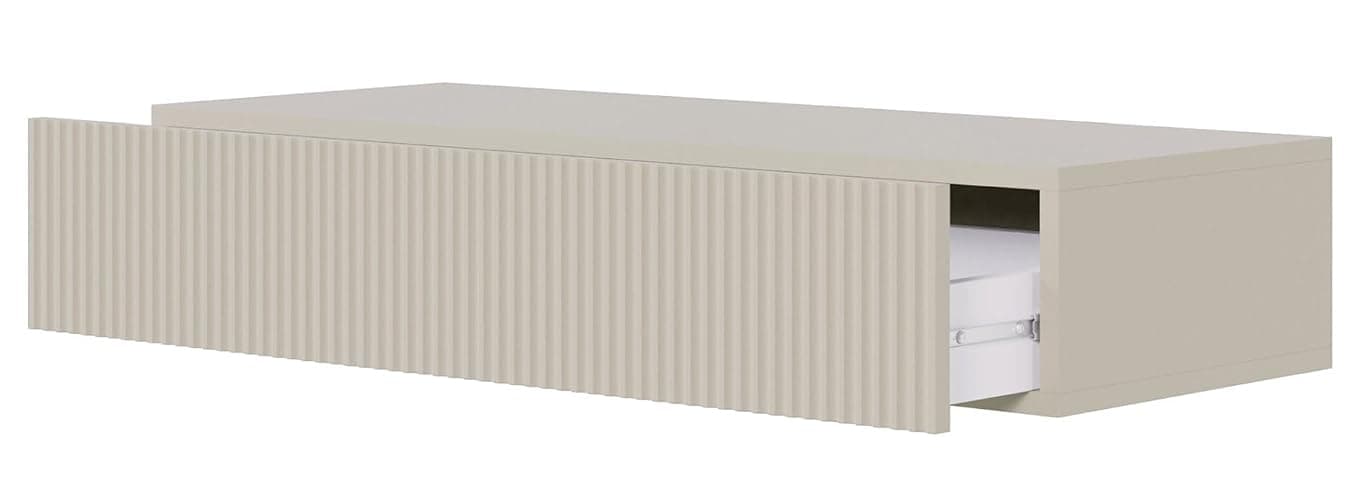 Selsey Konsolentisch Mit Schublade Hängend Beistelltisch 90 cm Eingangstisch Konsole Schminktisch Veldio Graubeige - Hängend - Image 1
