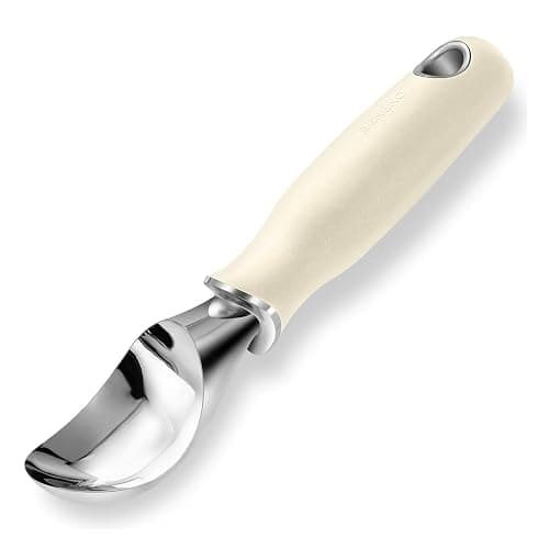 Beneno Heavy Duty Ice Cream Scoop - Upgraded Anti-Fracture Design, Comfortable Grip Long Handle, Effortless Scooping & Dishwasher Safe, Cream thumbnail 8