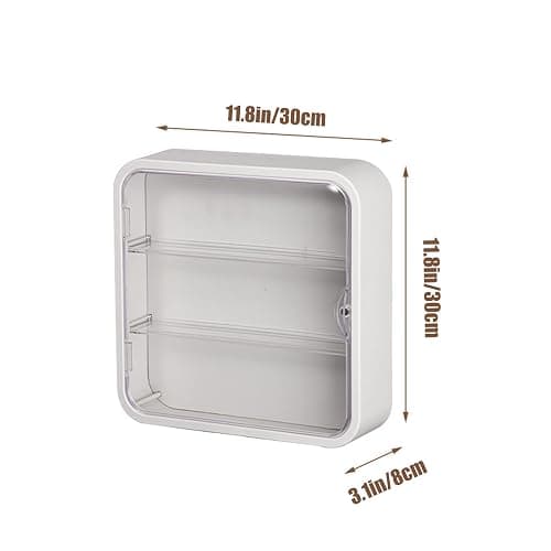 Wall Mount Display Case for Figures - Space Saving & Adjustable Acrylic Storage Box with Magnetic Door, Dustproof & Moisture Proof for Lego Pop Mart Action Figures (Pink) thumbnail 3