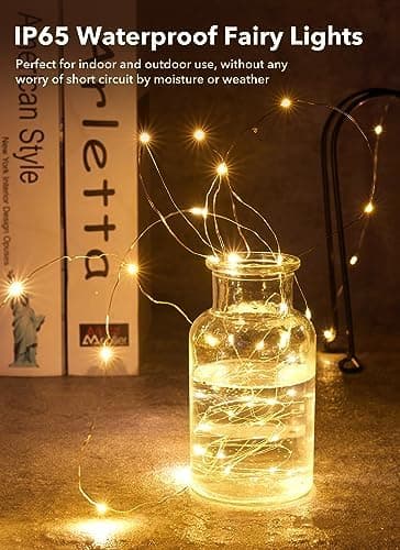 Brightown 12 Pack LED Fairy Lights Battery Operated String Lights - 7ft 20LED Waterproof Silver Wire Firefly Starry Moon Lights for DIY Crafts Wedding Table Centerpieces Party Ramadan Decorations thumbnail 2