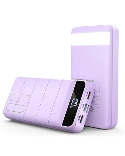 DAOLOT Power Bank Fast Charging 50000mAh - 22.5W Portable Charger USB C Quick Charge with 4 Outputs & 3 Inputs LED Display Huge Capacity External Battery Pack for iPhone, Samsung, iPad etc Purple - Image 1