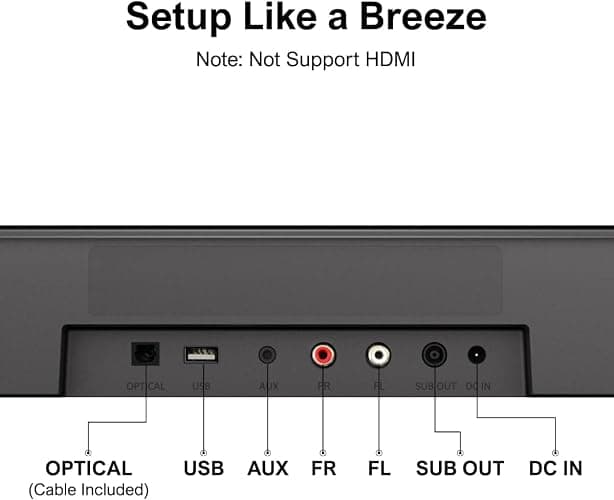 ULTIMEA 7.1ch Surround Sound Bar for Smart TV, 330W Peak Power, Virtual Surround Sound System for TV, Home Theater Soundbar with 4 Surround Speakers, App Control, Opt/AUX/BT, Aura A40 (2026 Upgraded) thumbnail 9