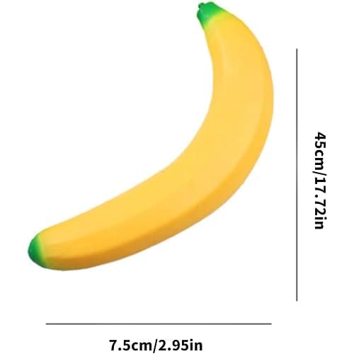 Bannana Squishy Toy, 2026 New Giant Banana Squishy, Banana Squishys Jumbo, Soft Jumbo Squishys Bananas Toys for Stress Relief and Enhancement for Work School, Soft PU Foam（17 Inch thumbnail 3