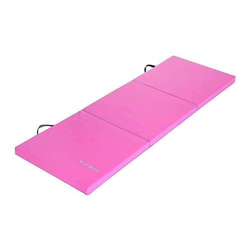 BalanceFrom 6x2 Feet 3-Panel Folding Gymnastics Mat – 2-Inch Thick Pad with Vinyl Surface and Carrying Handles for Tumbling, Yoga, Pilates, Home Workouts, and Martial Arts thumbnail 8
