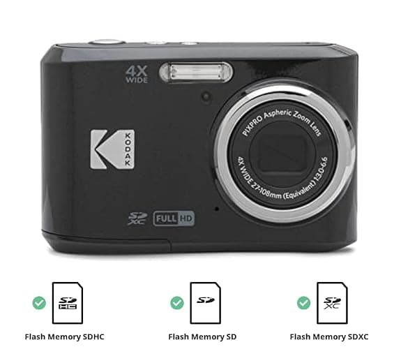 KODAK PIXPRO Friendly Zoom FZ45-WH 16MP Digital Camera with 4X Optical Zoom 27mm Wide Angle and 2.7" LCD Screen (White) - White thumbnail 3