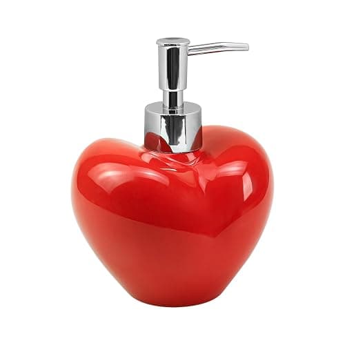 Colias Wing Heart Shaped Soap Dispenser with Plastic Pump, Refillable Lotion Soap Bottle, Lotion Bottle, Hand Soap Dispenser, Home Decoration - Image 1