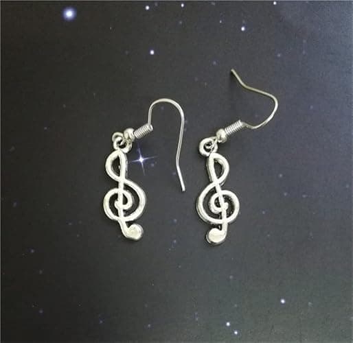 3 Pairs in set, Guitar Earrings, Microphone Earrings, Treble Clef Earrings, for Music Lover, Earrings Set thumbnail 3