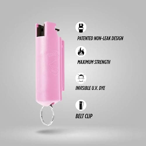 Guard Dog Security Quick Action Pepper Spray Self Defense Keychain, Maximum Strength 1.44 MC, OC Spray, 16-Foot Range, Twist-Lock Safety, Belt Clip for Easy Carry for Women and Men, Made in USA thumbnail 2