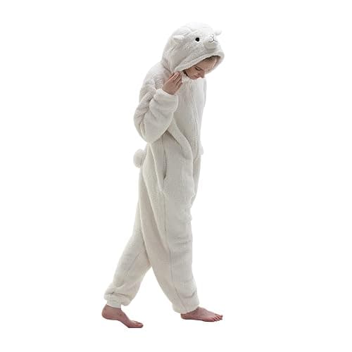 Snug Fit Unisex Adult Onesie Pajamas, Flannel Cosplay Animal One Piece Halloween Costume Sleepwear Homewear - Image 1