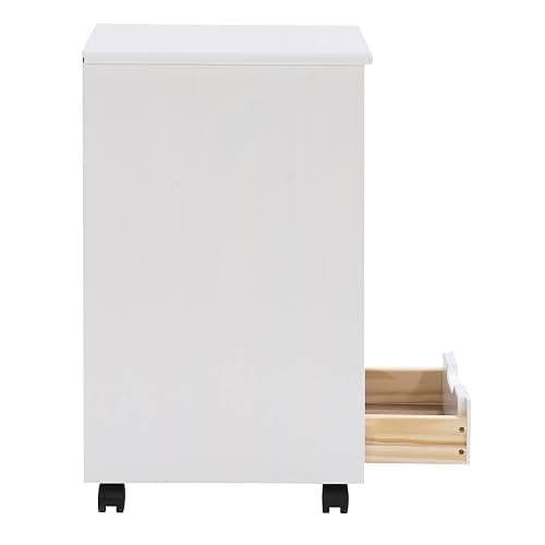 Linon Home Decor Products Corinne Six Drawer Storage, White Wash Rolling Cart - White Wash - Six Drawers thumbnail 15