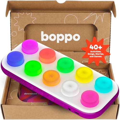 Boppo Screen-Free Learning Tablet for Kids - Interactive Handheld Games - Educational, Travel-Friendly Fun for the Whole Family - Includes 40+ Pre-Loaded Games & Activities - Image 1
