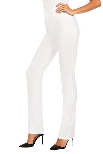 iChosy Women's Stretchy Straight Leg Dress Work Pants Business Office Casual Slacks with Pockets thumbnail 5
