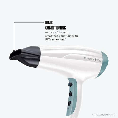 Remington Shine Therapy Hair Dryer (Ionic, 90% more Ions for Frizz Free Shine, Powerful, Fast Professional Drying, Diffuser, Concentrator, 3 Heat / 2 Speed Settings, Cool Shot, 2300W) D5216 thumbnail 6