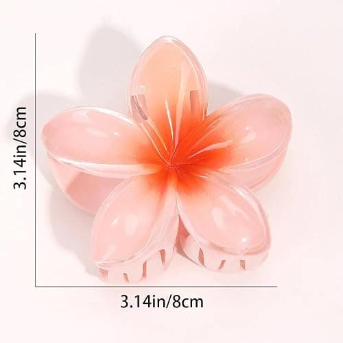 6 Pack Flower Claw Clip for Women, Hawaiian Plumeria Hair Clip,Preppy Flower Hair Clips, Hibiscus Hair Clip, Hawaii Hair Accessories for Thick Hair, Gifts for Women Teen Girls thumbnail 2