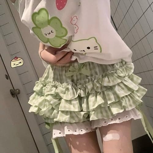 Pokn Y2K Jojifuku Cutecore Kawaii Set Cake Skirt Off-Shoulder Shirts Graphic Cute Print Shorts Shoujo Sets Sweatshirts thumbnail 3