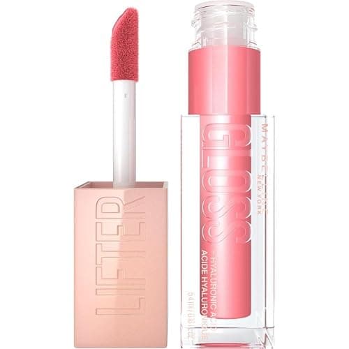 Maybelline New York Lifter Gloss, Lucidalabbra con acido ialuronico, Effetto rimpolpante e idratante, Silk (004), 5,4 ml - Image 1