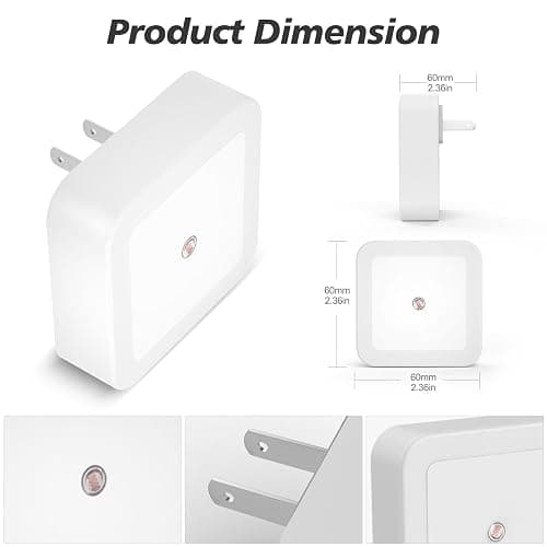 Sujeet Night Light, Night Lights Plug into Wall 8-Pack, Nightlight Plug in Night Light, Dusk to Dawn Night Lamp Led (Warm White) thumbnail 6