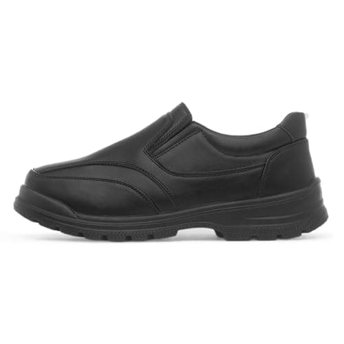 Trux Boys Black Slip On School Shoes - Image 1