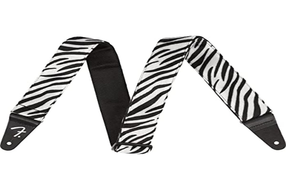 Fender Wild Animal Print Guitar Strap, 2in, Zebra - Zebra - Animal Print - Image 1
