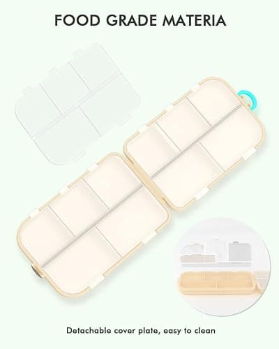 2 Pack Pill Organizer, Travel Pill Organizer with lables, Large Medicine Organizetion, Travel Essentials thumbnail 6