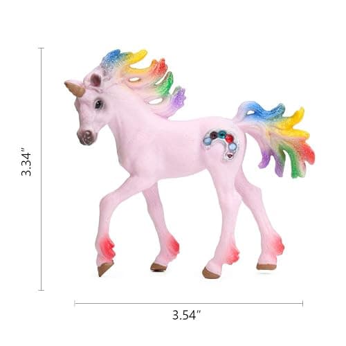 UANDME 8pcs Unicorn Toy Figurine Set Unicorn Cake Toppers for Party, Birthday, Imaginative Toy Gift for Kids thumbnail 2