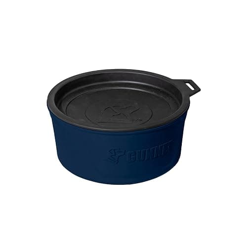 GUNNER navy travel dog bowl w spill-proof lid - Image 1