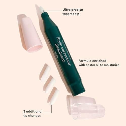 Manucurist Nail Polish Corrector Pen - Gel Nail Polish Corrector Pen + 3 Tapered Refill Tips - Acetone Free, Bio-Sourced Nail Polish Remover Brush - Gel Nail Polish Accessories Transparent thumbnail 3