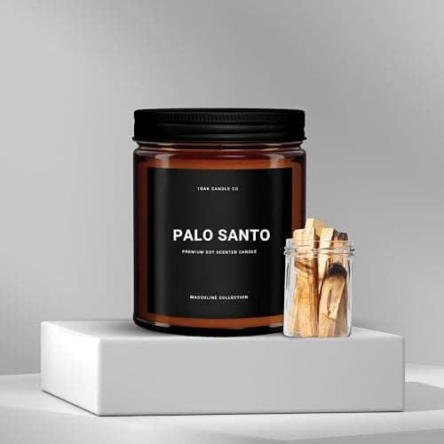 1OAK Scented Candles for Men - Palo Santo Candle - Mens Candles for Home - Masculine Candle - Long Burning Premium - Soy Wax (7oz.) thumbnail 4
