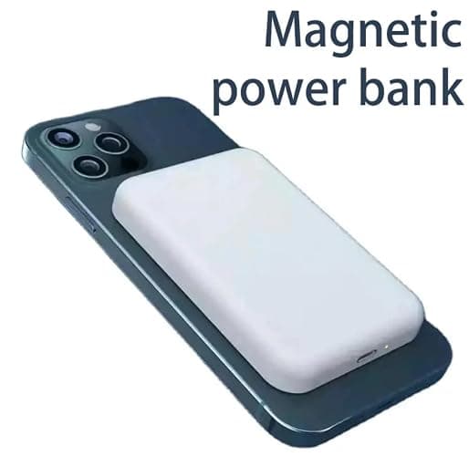 Magnetic Wireless Power Bank 10000mAh 15W for MagSafe Portable Charger for iPhone 15/14/13/12 Series | Fast Charging | Slim Pocket Power Bank thumbnail 8