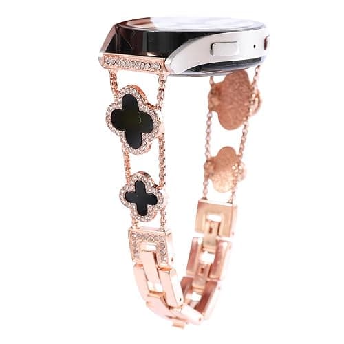 Chinmumu for Samsung Galaxy Watch 7 6 5 4 FE Band 40mm 44mm, 20mm Watch Band,Four Leaf Clover Women Bling Diamond Band for Watch 6/4 Classic 5 Pro Active 2 43mm 47mm 42mm 46mm - Image 1