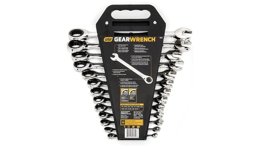 GEARWRENCH 13 Piece 12 Point Ratcheting Combination Wrench Set SAE | 9312 thumbnail 9