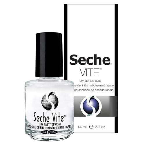Seche Vite Dry Fast Top Coat Nail Polish - Quick Dry, Long Lasting, Clear Nail Polish, Made in the USA, 0.5 fl oz - Image 1
