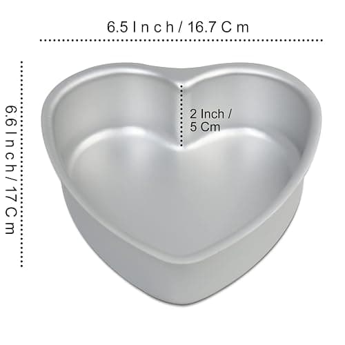 kefyixc set of 3 Heart-shaped cake pan,6 inch heart-shaped cake tin, aluminum, for weddings, parties, family and other occasions cake (6 x 2 Inch,Set of 3) thumbnail 3