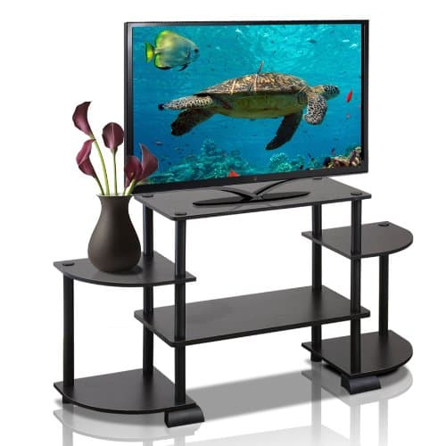 Furinno Turn-N-Tube Rounded Corner TV Entertainment Center, Espresso/Black thumbnail 6