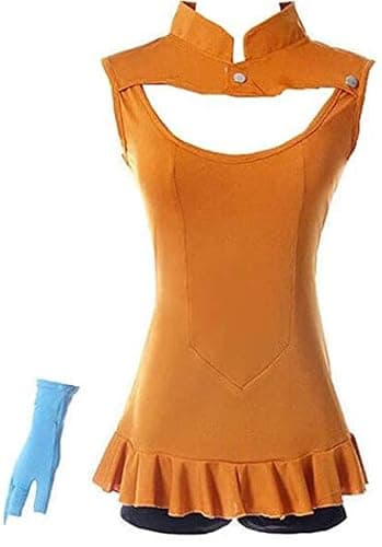 Nsoking Womens Costume Dress Suit Anime Cosplay Costume Orange Glove Lolita Uniform Outfit - Image 1