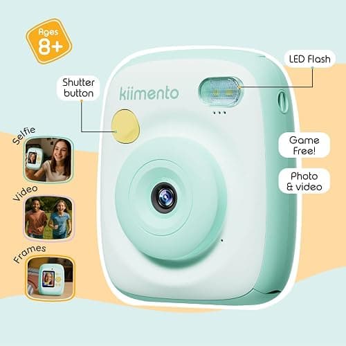 kiimento Ink-Free Instant Print Camera P2 Mint + Two 120-Prink Pack thumbnail 5