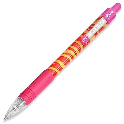 Zebra Z-Grip Smooth Ballpoint Pen - 1.0mm Nib - Stripe Pack - Animal Print + Funky Flames - In Envelope Gift Packaging (Pack of 8) thumbnail 5