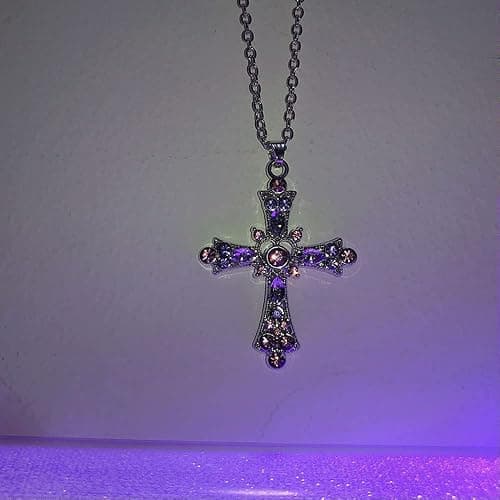 LIRUNQIN Cross Pendant Necklace Indie Punk Gothic Choker for Egirl Eboy Woman Men thumbnail 6