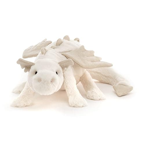 Jellycat Snow Dragon Stuffed Animal, Large 19.5 inches - Mythical Plush Toy - Classic Children's Gift - Large thumbnail 2