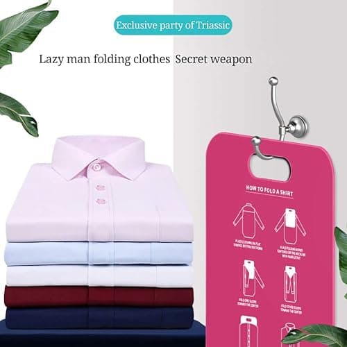 Zerodis Shirt Folding Board, Tshirt Folding Board Clothes Folding Board Plastic Laundry Folder Home Storage Tool for Adults (White) thumbnail 5