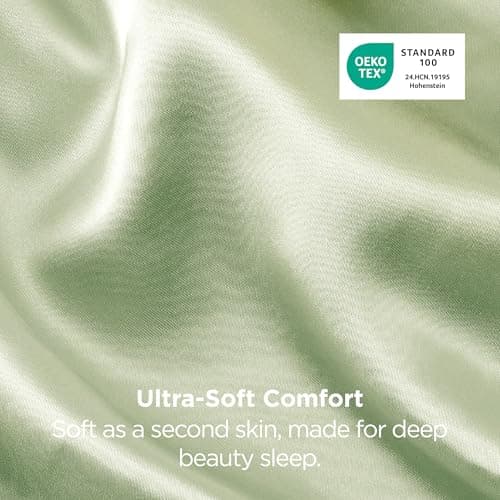 Sage green silk pillow case thumbnail 6