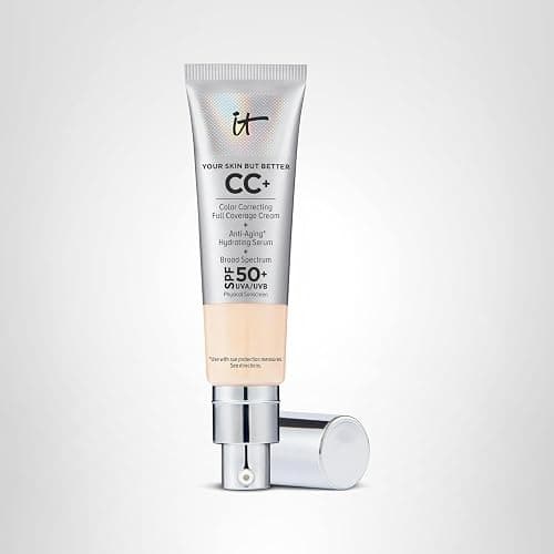 IT Cosmetics CC+ Cream - Natural Full Coverage Foundation With SPF 50+, Color Corrector & Anti-Aging Hydrating Serum, Hyaluronic Acid + Peptides, Lightweight Up To 24H Wear, All Skin Types- 1.08 fl oz thumbnail 10