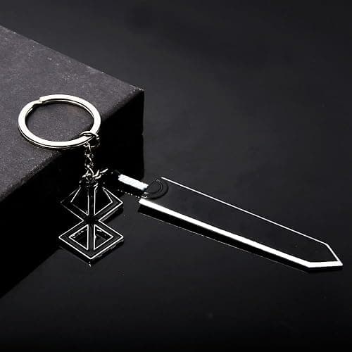 FunBoat Berserker Guts Sword Necklace Keychain - Berzerk Behelit Chains - Gift for Women Men and Fans thumbnail 5